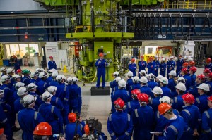 UK prime minister David Cameron at Hinkley Point