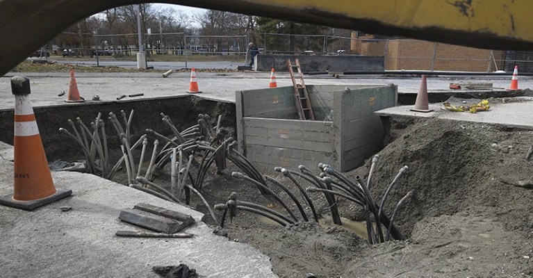 Borehole loops in Framingham Massachusetts